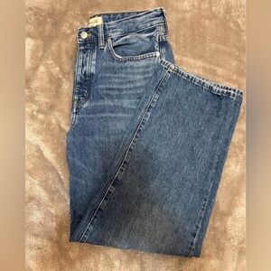 Madewell Curvy Low Slung Straight Leg Blue Jeans